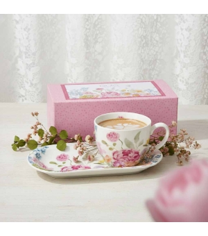 Zestaw śniadaniowy filiżanka jumbo ze spodkiem JUNE