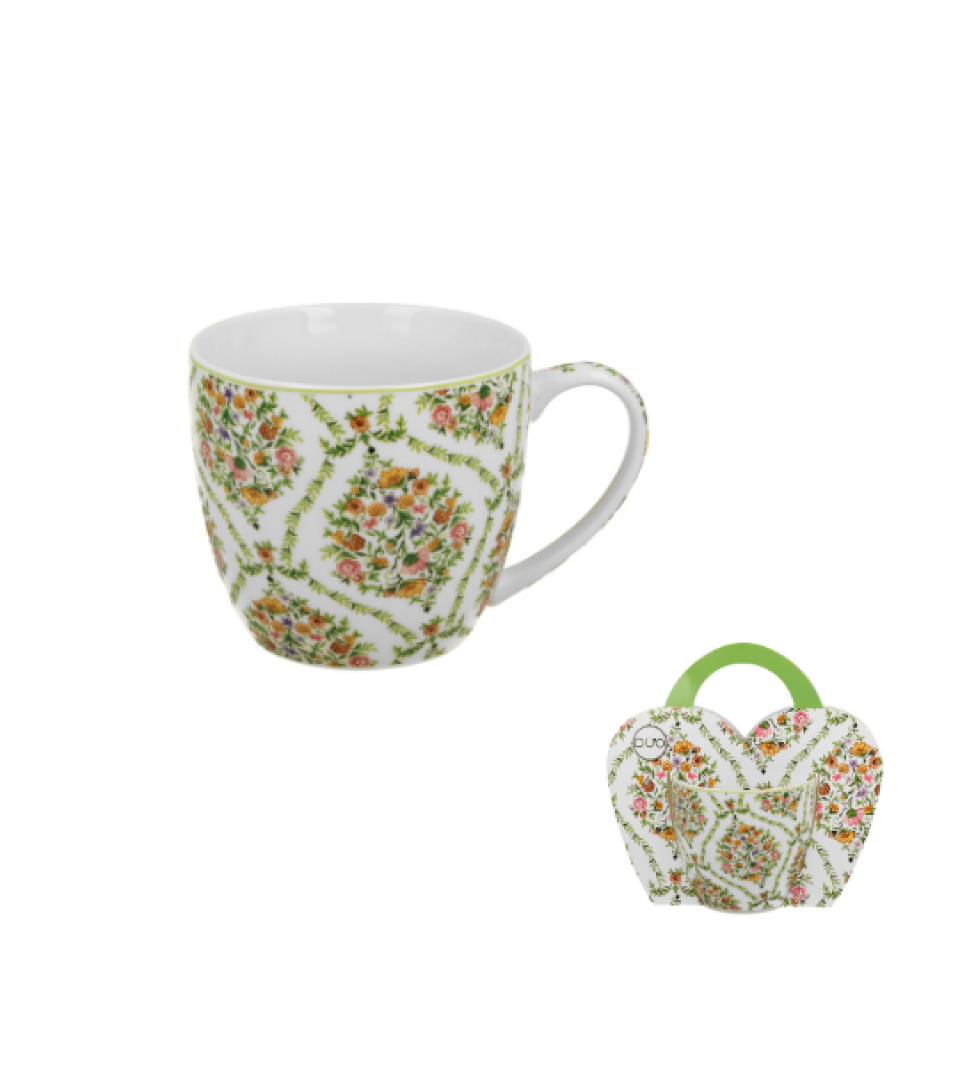 Kubek 460 ml w "koszyczku" FIORI