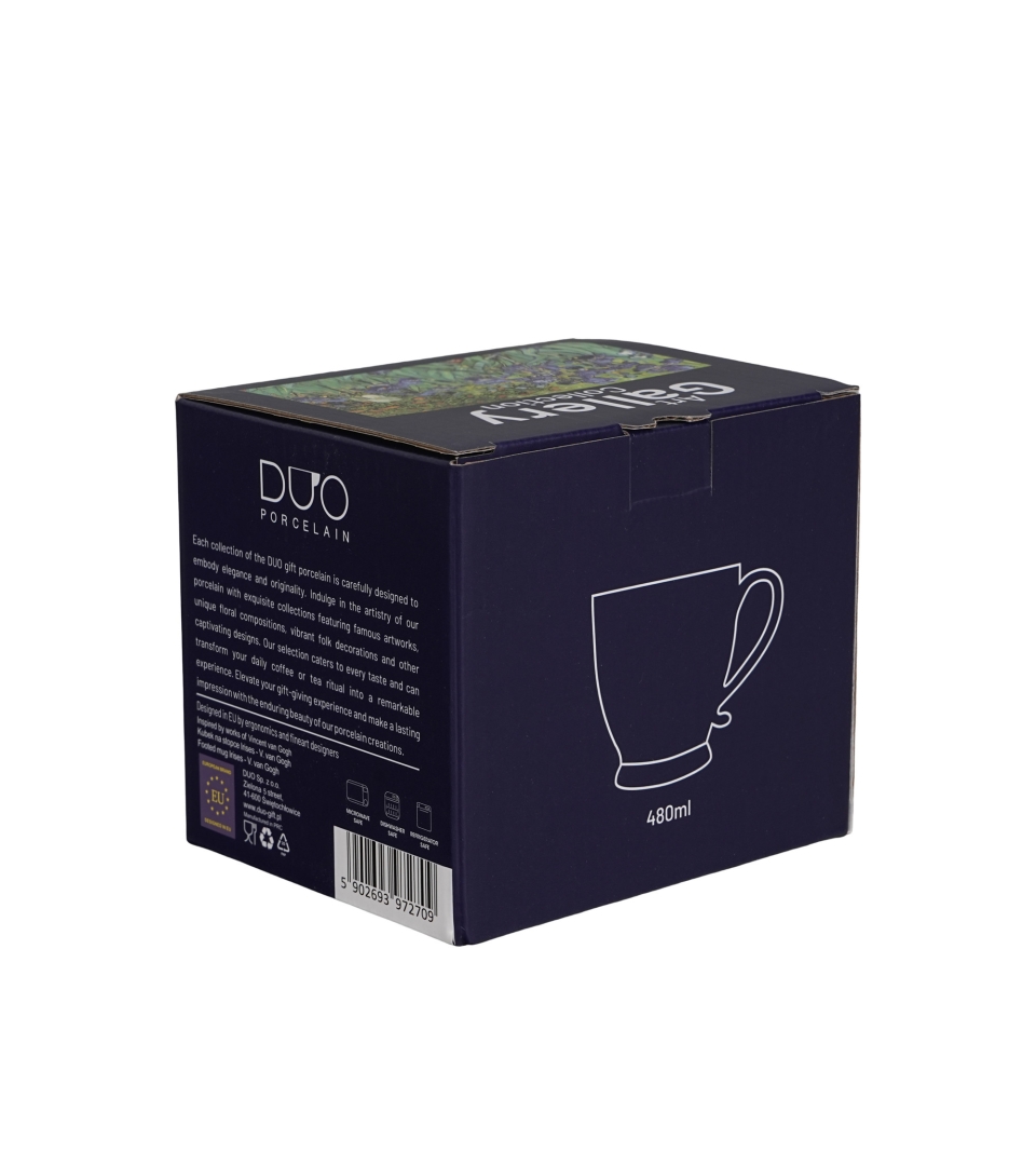 Kubek na stopce IRISES inspired by Van Gogh