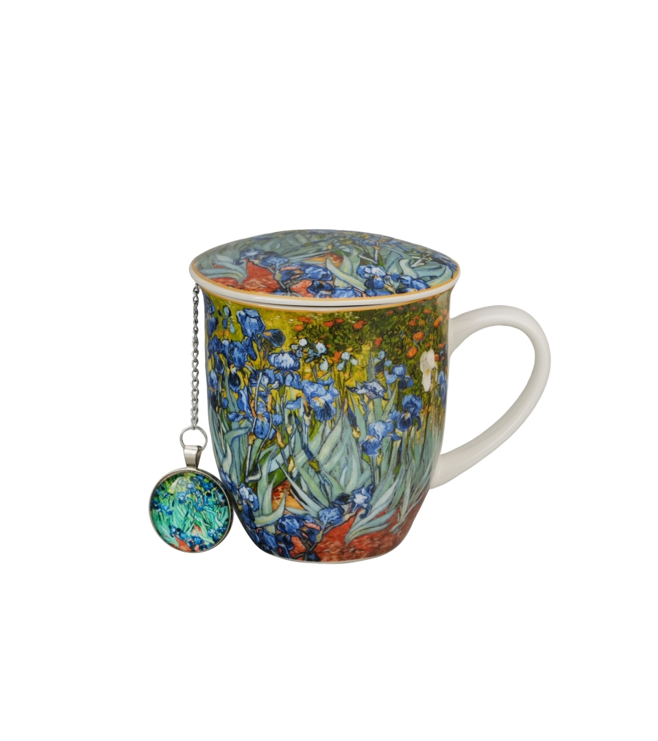 Kubek z zaparzaczem z zawieszką IRISES inspired by Van Gogh