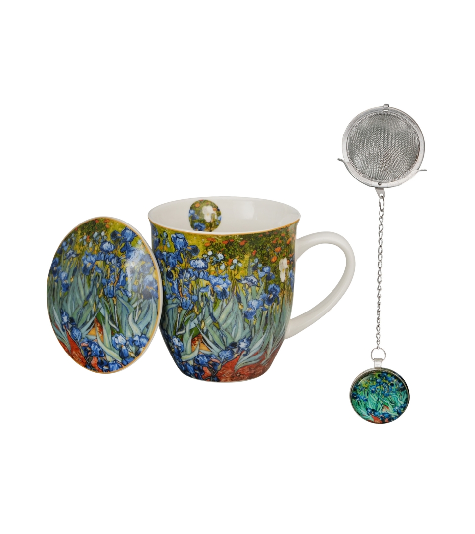 Kubek z zaparzaczem z zawieszką IRISES inspired by Van Gogh