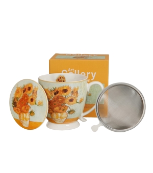 Zaparzacz na stopce SUNFLOWERS inspired by Van Gogh