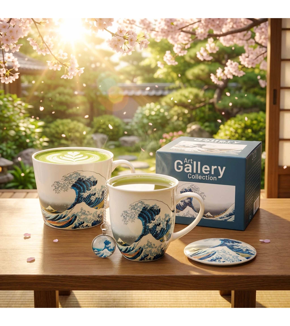 Kubek z zaparzaczem z zawieszką THE GREAT WAVE inspired by HOKUSAI