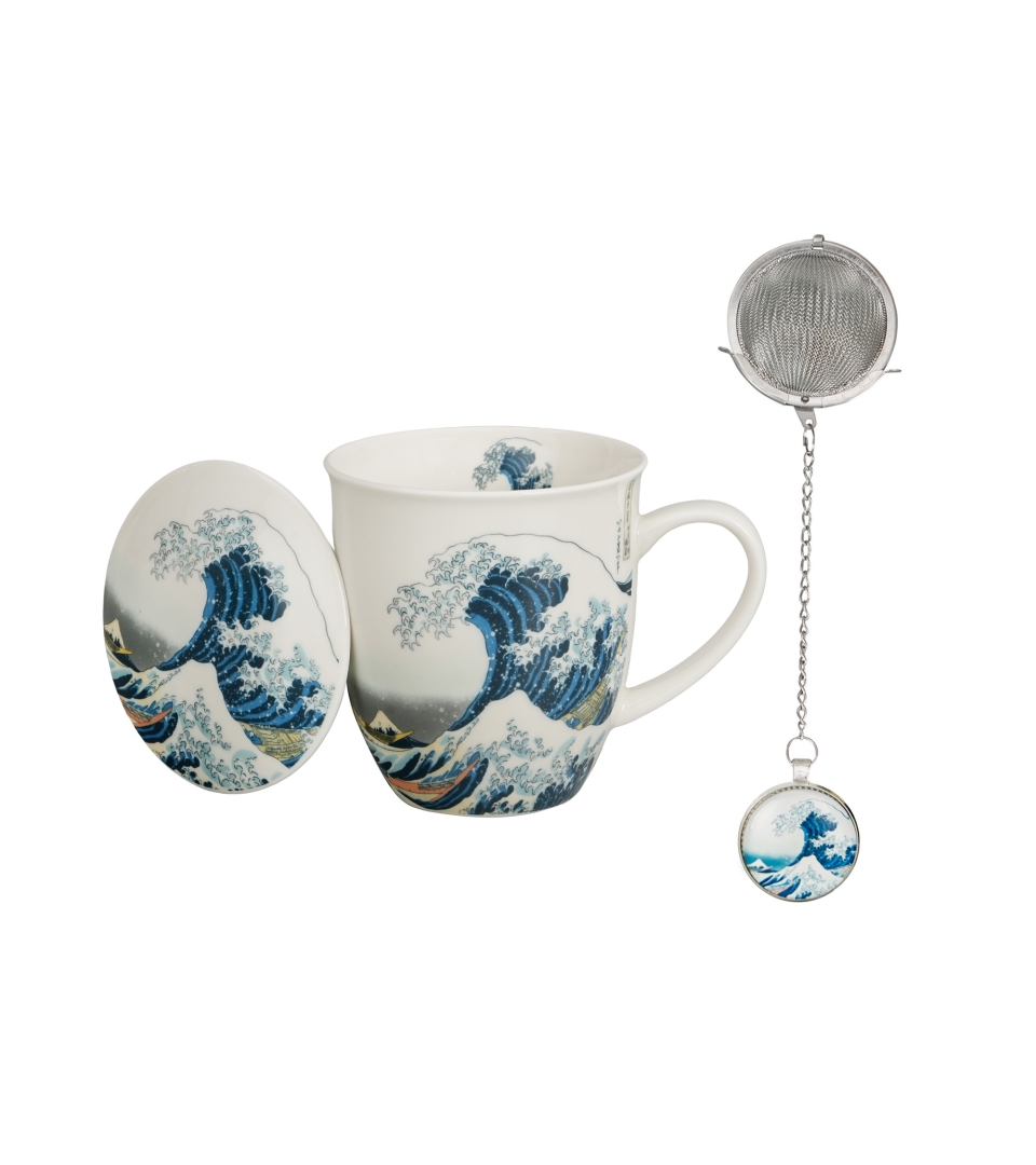 Kubek z zaparzaczem z zawieszką THE GREAT WAVE inspired by HOKUSAI