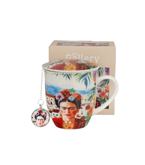 Kubek z zaparzaczem z zawieszką MEXICAN ART RED