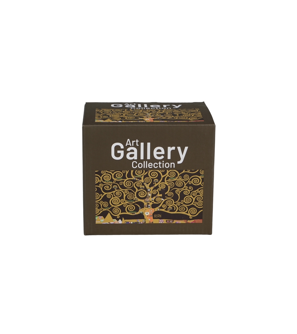 Kubek na stopce TREE OF LIFE BROWN inspired by Klimt