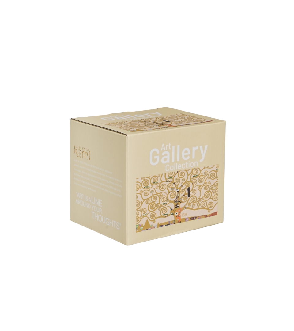 Kubek na stopce TREE OF LIFE ECRU inspired by Klimt