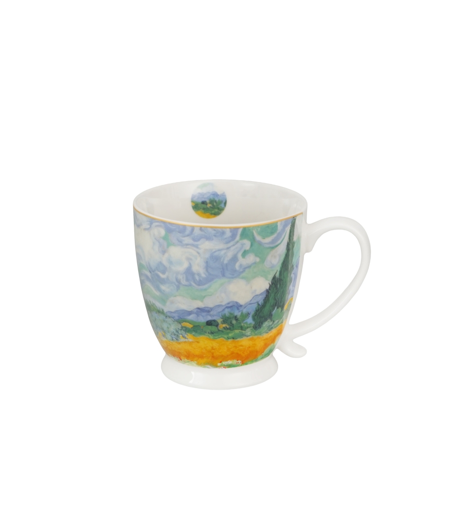 Kubek na stopce WHEAT FIELD inspired by Van Gogh