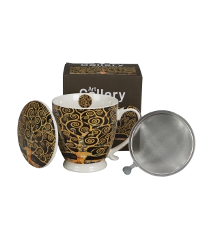 Zaparzacz na stopce TREE OF LIFE BROWN inspired by Klimt