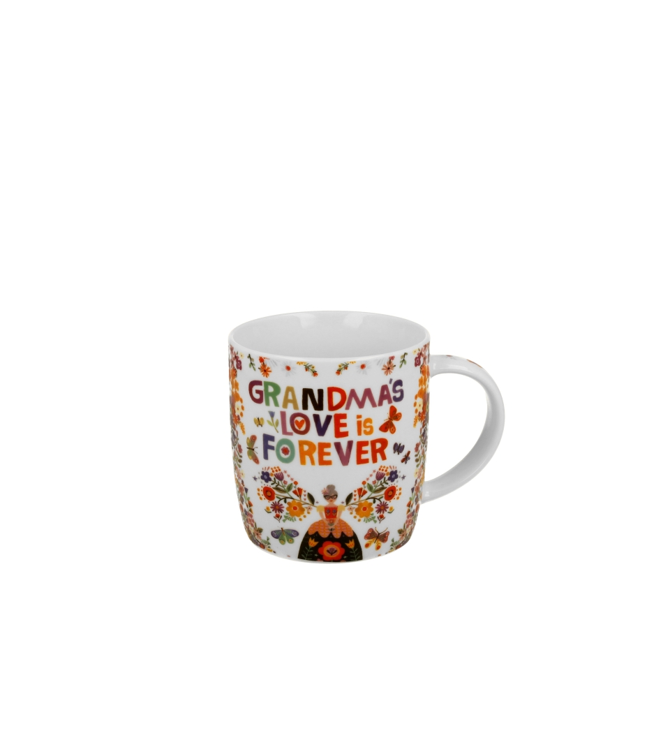 Kubek okazjonalny "GRANDMA" w pudełku z kokardą