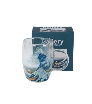 Kubek szklany z podwójną ścianką THE GREAT WAVE inspired by HOKUSAI