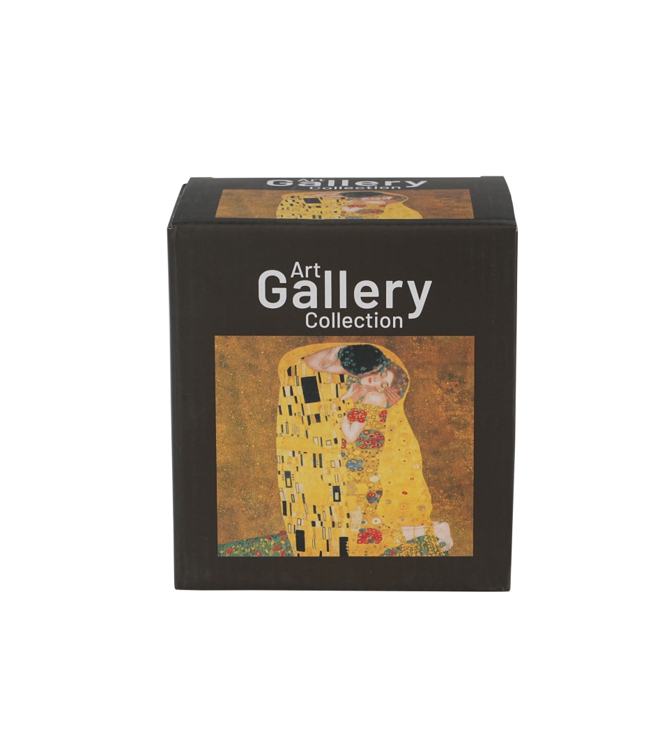 Kubek szklany z podwójną ścianką i zaparzaczem ze stali nierdzewnej THE KISS CLASSIC inspired by G. Klimt