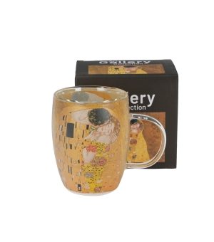 Kubek szklany z podwójną ścianką THE KISS CLASSIC inspired by G. Klimt
