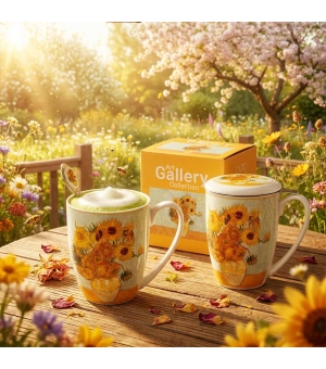 Kubek classic z łyżeczką SUNFLOWERS inspired by Van Gogh