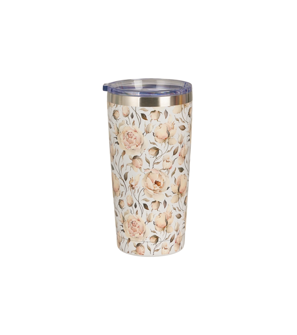 Kubek termiczny prosty ENGLISH ROSES WHITE