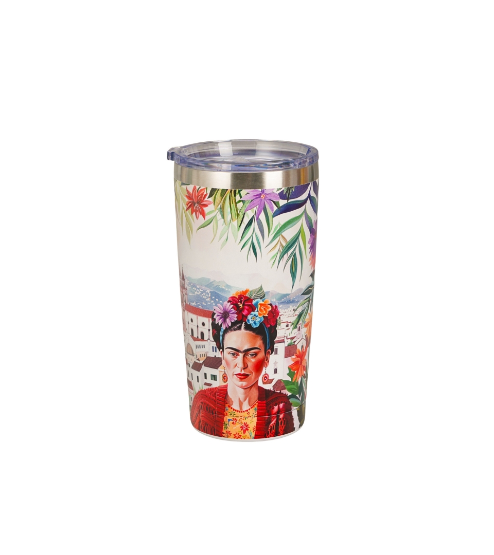 Kubek termiczny prosty MEXICAN ART RED