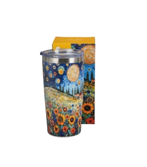 Kubek termiczny prosty MODERN SUNFLOWERS FIELD